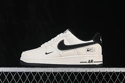 All Categories Nk Air Force 1 Air Force Series Nk Air Force 1 Low Air Force Low Nike Air Force 1'07 Low Beige White Black Contrast Color Air Force One Low Casual Sneakers DW8806-001